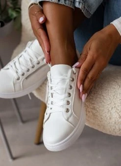 The Fashion Project Sneakers με διακοσμητικό φερμουάρ - Λευκό