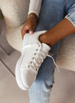 The Fashion Project Sneakers με διακοσμητικό φερμουάρ - Λευκό -The Fashion Project κατάστημα sneakers me diakosmitiko fermouar 105986 optt