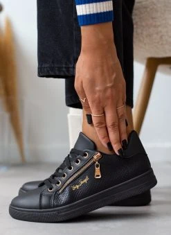 The Fashion Project Sneakers με διακοσμητικό φερμουάρ - Μαύρο