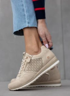 Xti Footwear Sneakers με διάτρητο σχέδιο Xti 141193 - Μπεζ -The Fashion Project κατάστημα sneakers me diatrito sxedio xti 141193 110282 5rxm
