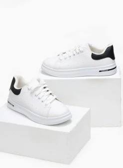 The Fashion Project Sneakers με διχρωμία - Λευκό/Μαύρο -The Fashion Project κατάστημα sneakers me dixrwmia 110915 agkn