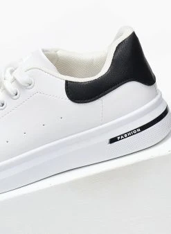 The Fashion Project Sneakers με διχρωμία - Λευκό/Μαύρο -The Fashion Project κατάστημα sneakers me dixrwmia 110915 u5eb