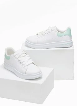 The Fashion Project Sneakers με διχρωμία - Μέντα -The Fashion Project κατάστημα sneakers me dixrwmia 110919 62ty