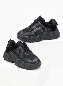 The Fashion Project Sneakers Chunky - Μαύρο -The Fashion Project κατάστημα sneakers me dixrwmia 99871 58ke