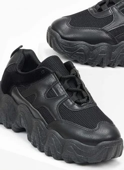 The Fashion Project Sneakers Chunky - Μαύρο -The Fashion Project κατάστημα sneakers me dixrwmia 99871 apjj