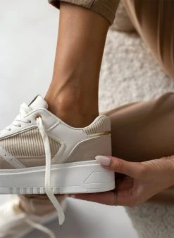 The Fashion Project Sneakers με Flatform σόλα - Μπεζ -The Fashion Project κατάστημα sneakers me flatform sola 105687 ikib