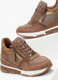 Xti Footwear Sneakers Wedges με Glitter ύφασμα Xti 140060 - Τάουπε -The Fashion Project κατάστημα sneakers me glitter ufasma xti 140060 105697 9b8z