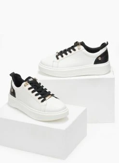 Xti Footwear Sneakers με κροκό λεπτομέρεια Xti 140976 - Λευκό/Μαύρο -The Fashion Project κατάστημα sneakers me kroko leptomereia xti 140976 110308 z0rc