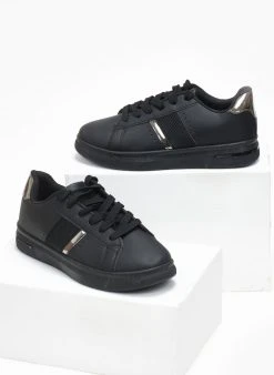 The Fashion Project Sneakers με λεπτομέρεια μεταλλικό χρώμα - Μαύρο -The Fashion Project κατάστημα sneakers me leptomereia metalliko xrwma 110906 cy45