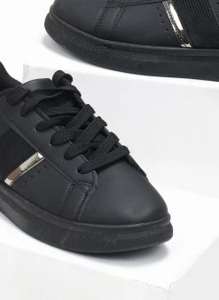 The Fashion Project Sneakers με λεπτομέρεια μεταλλικό χρώμα - Μαύρο -The Fashion Project κατάστημα sneakers me leptomereia metalliko xrwma 110906 f6ft