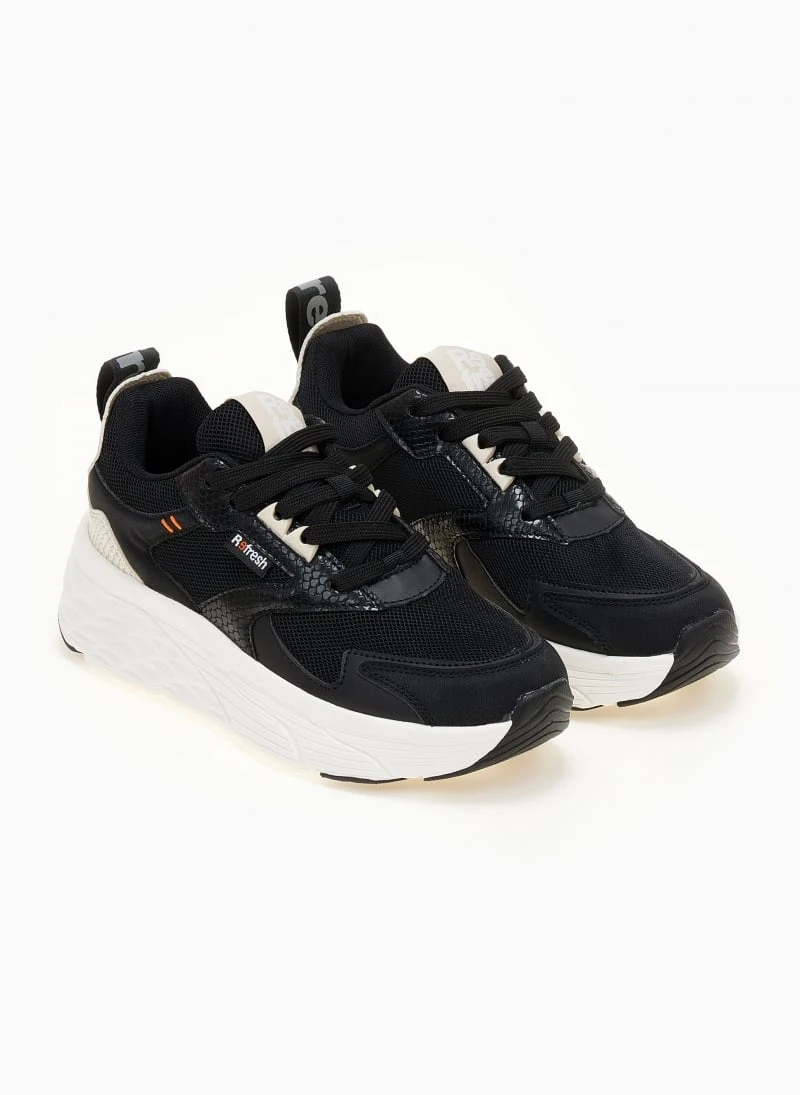 Sneakers Flatforms με Pattern Refresh 170129 - Μαύρο 5 Sneakers Flatforms με Pattern Refresh 170129 - Μαύρο - Image 5
