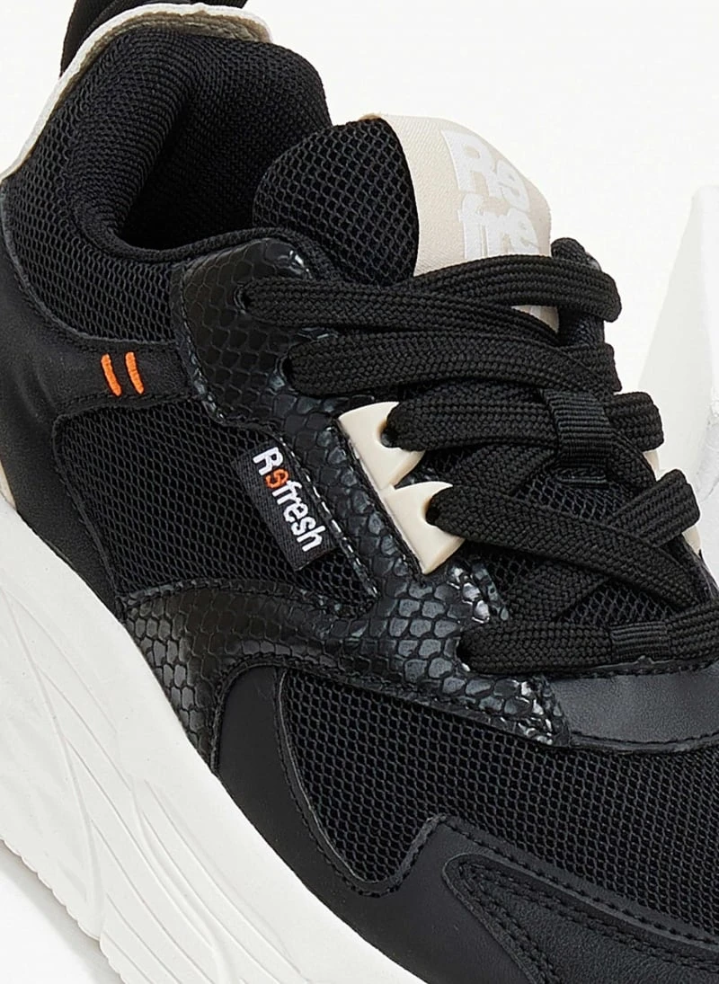 Sneakers Flatforms με Pattern Refresh 170129 - Μαύρο 6 Sneakers Flatforms με Pattern Refresh 170129 - Μαύρο - Image 6