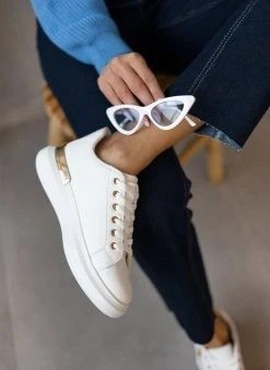 The Fashion Project Sneakers με μεταλλική λεπτομέρεια στη σόλα - Λευκό -The Fashion Project κατάστημα sneakers me metalliki leptomereia sti sola 110518 xoyw