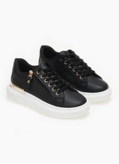 The Fashion Project Sneakers με μεταλλική λεπτομέρεια στη σόλα - Μαύρο 11 The Fashion Project Sneakers με μεταλλική λεπτομέρεια στη σόλα - Μαύρο -The Fashion Project κατάστημα sneakers me metalliki leptomereia sti sola 110519 pt5t