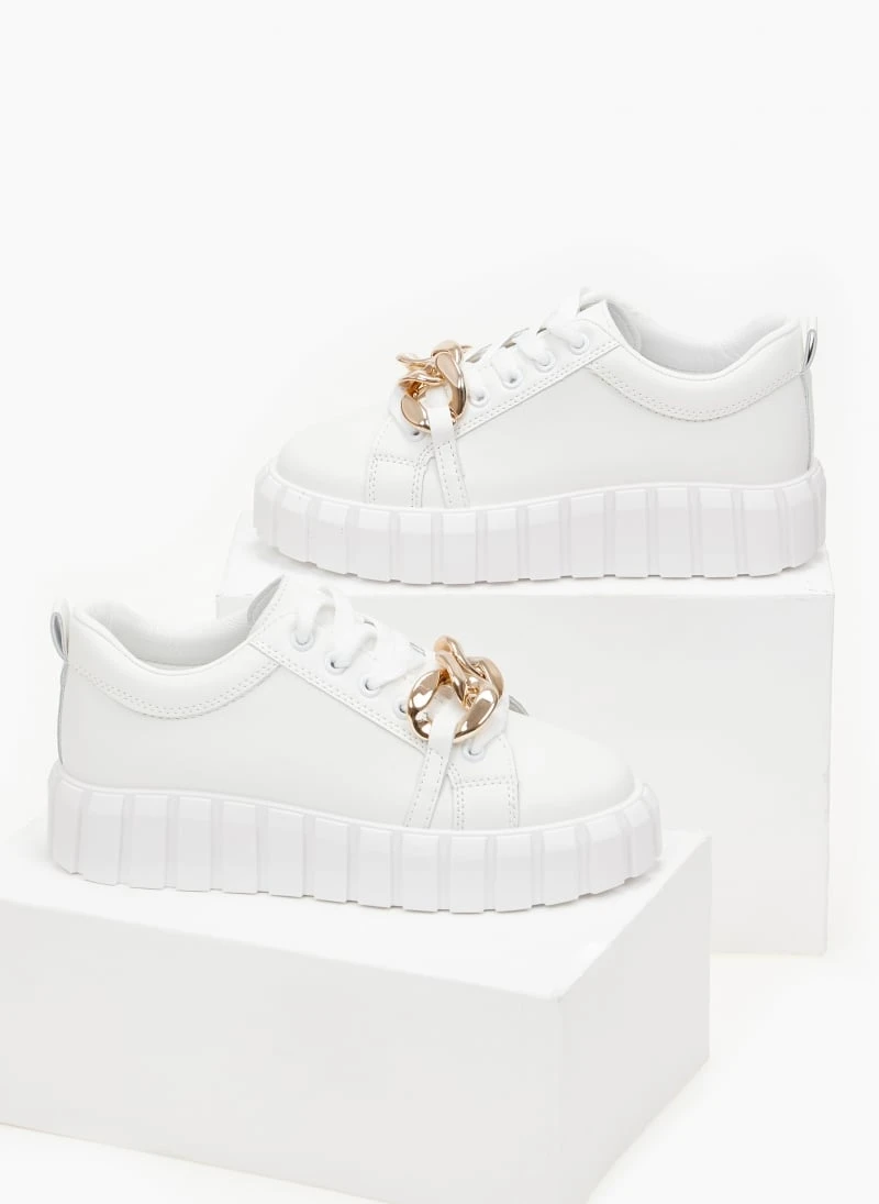 The Fashion Project Sneakers με Oversized αλυσίδα - Λευκό 3 The Fashion Project Sneakers με Oversized αλυσίδα - Λευκό - Image 3