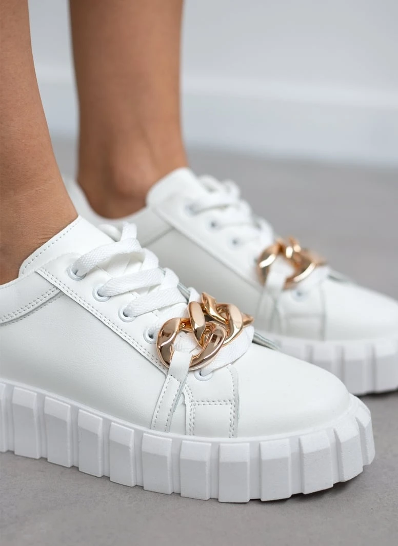 The Fashion Project Sneakers με Oversized αλυσίδα - Λευκό 4 The Fashion Project Sneakers με Oversized αλυσίδα - Λευκό - Image 4