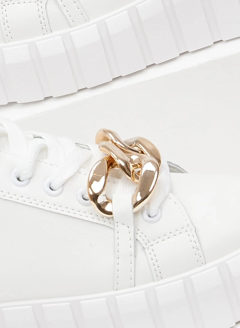 The Fashion Project Sneakers με Oversized αλυσίδα - Λευκό 5 The Fashion Project Sneakers με Oversized αλυσίδα - Λευκό - Image 5