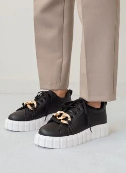 The Fashion Project Sneakers με Oversized αλυσίδα - Μαύρο