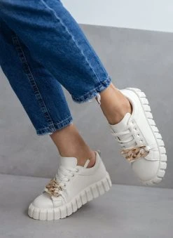 The Fashion Project Sneakers με Oversized αλυσίδα - Μπεζ -The Fashion Project κατάστημα sneakers me oversized alusida 99736 0k36