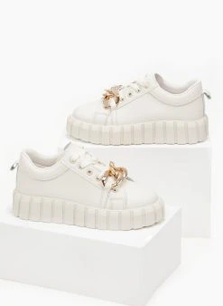 The Fashion Project Sneakers με Oversized αλυσίδα - Μπεζ -The Fashion Project κατάστημα sneakers me oversized alusida 99736 8mk3