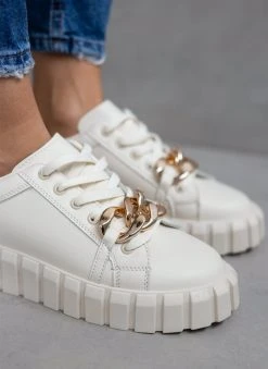 The Fashion Project Sneakers με Oversized αλυσίδα - Μπεζ