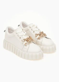 The Fashion Project Sneakers με Oversized αλυσίδα - Μπεζ -The Fashion Project κατάστημα sneakers me oversized alusida 99736 jiko