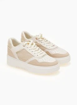 The Fashion Project Sneakers με Flatform σόλα - Μπεζ -The Fashion Project κατάστημα sneakers me suede leptomereies 105687 un1g