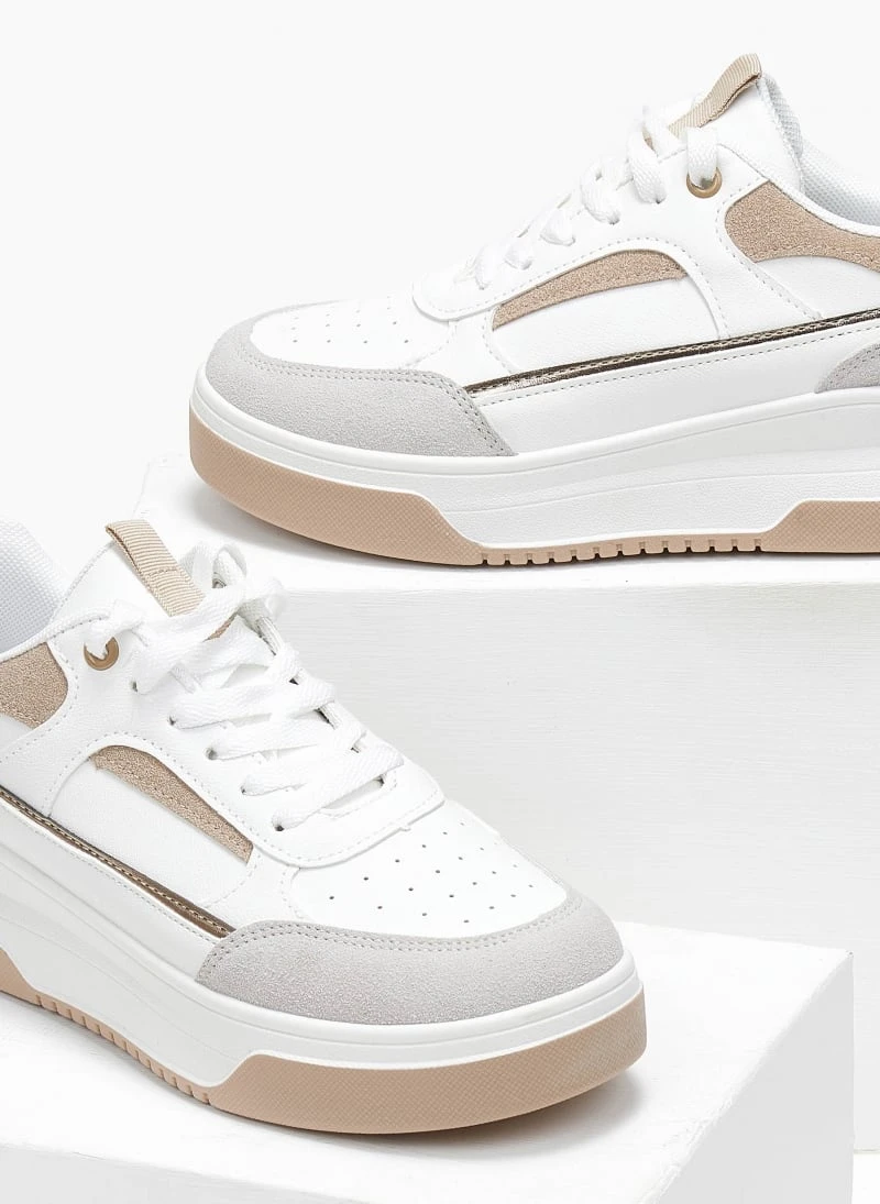 The Fashion Project Sneakers με Suede λεπτομέρειες - Μπεζ 3 The Fashion Project Sneakers με Suede λεπτομέρειες - Μπεζ - Image 3