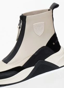 Sneakers μποτάκια δερμάτινα με φερμουάρ CARMELA 160180 - Μπεζ -The Fashion Project κατάστημα sneakers mpotakia dermatina me fermouar carmela 16 106231 ndjf