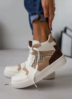 The Fashion Project Sneakers μποτάκια με λεπτομέρεια ύφασμα - Λευκό -The Fashion Project κατάστημα sneakers mpotakia me leptomereia ufasma 107090 0ss2