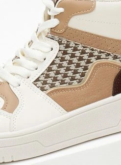 The Fashion Project Sneakers μποτάκια με λεπτομέρεια ύφασμα - Λευκό -The Fashion Project κατάστημα sneakers mpotakia me leptomereia ufasma 107090 3scg