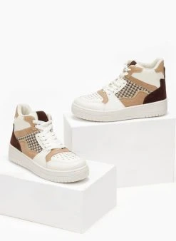 The Fashion Project Sneakers μποτάκια με λεπτομέρεια ύφασμα - Λευκό -The Fashion Project κατάστημα sneakers mpotakia me leptomereia ufasma 107090 6rak