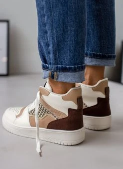 The Fashion Project Sneakers μποτάκια με λεπτομέρεια ύφασμα - Λευκό -The Fashion Project κατάστημα sneakers mpotakia me leptomereia ufasma 107090 8xg6