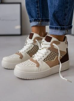 The Fashion Project Sneakers μποτάκια με λεπτομέρεια ύφασμα - Λευκό