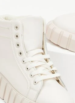 The Fashion Project Sneakers μποτάκια με σχέδιο στη σόλα - Μπεζ -The Fashion Project κατάστημα sneakers mpotakia me sxedio sti sola 99740 04fy