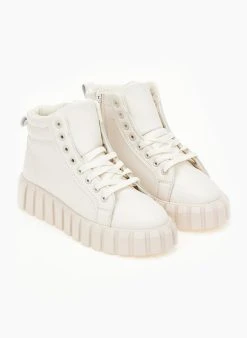 The Fashion Project Sneakers μποτάκια με σχέδιο στη σόλα - Μπεζ -The Fashion Project κατάστημα sneakers mpotakia me sxedio sti sola 99740 m8eh