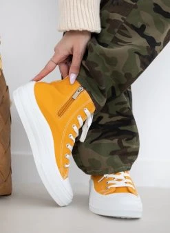 Xti Footwear Sneakers μποτάκια πάνινα Refresh 170676 - Μουσταρδί -The Fashion Project κατάστημα sneakers mpotakia panina refresh 170676 110419 gc61