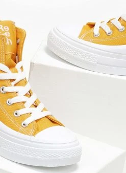 Xti Footwear Sneakers μποτάκια πάνινα Refresh 170676 - Μουσταρδί -The Fashion Project κατάστημα sneakers mpotakia panina refresh 170676 110419 iouk