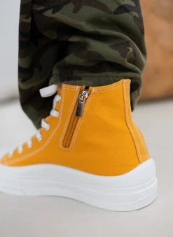 Xti Footwear Sneakers μποτάκια πάνινα Refresh 170676 - Μουσταρδί -The Fashion Project κατάστημα sneakers mpotakia panina refresh 170676 110419 j5fm