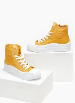 Xti Footwear Sneakers μποτάκια πάνινα Refresh 170676 - Μουσταρδί -The Fashion Project κατάστημα sneakers mpotakia panina refresh 170676 110419 kdxs