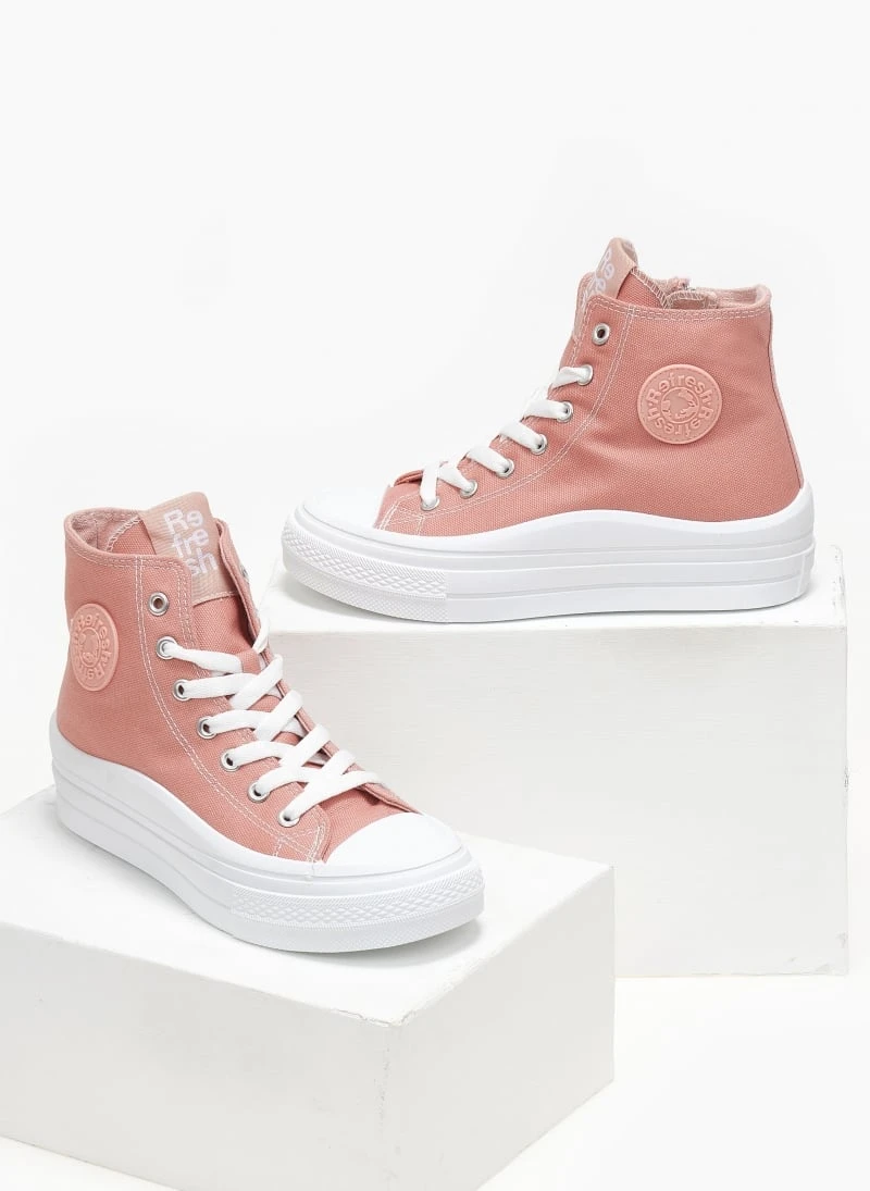 Xti Footwear Sneakers μποτάκια πάνινα Refresh 170676 - Ροδακινί 3 Xti Footwear Sneakers μποτάκια πάνινα Refresh 170676 - Ροδακινί - Image 3