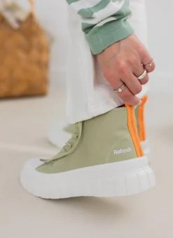 Sneakers μποτάκια πάνινα Refresh 170791 - Μέντα -The Fashion Project κατάστημα sneakers mpotakia panina refresh 170791 110295 wg61