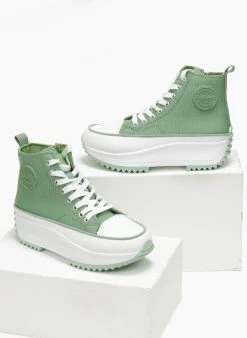 Sneakers μποτάκια πάνινα Refresh 170846 - Μέντα 9 Sneakers μποτάκια πάνινα Refresh 170846 - Μέντα -The Fashion Project κατάστημα sneakers mpotakia panina refresh 170846 111307 3dcs