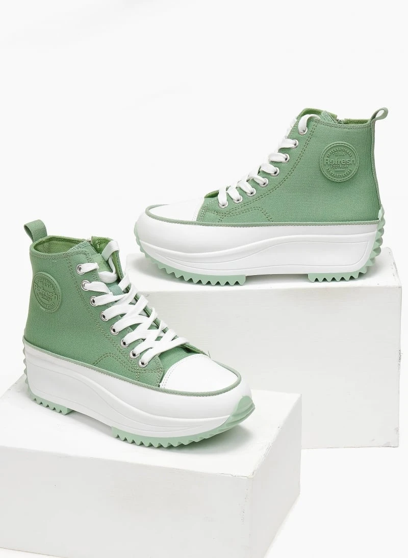 Sneakers μποτάκια πάνινα Refresh 170846 - Μέντα 3 Sneakers μποτάκια πάνινα Refresh 170846 - Μέντα - Image 3