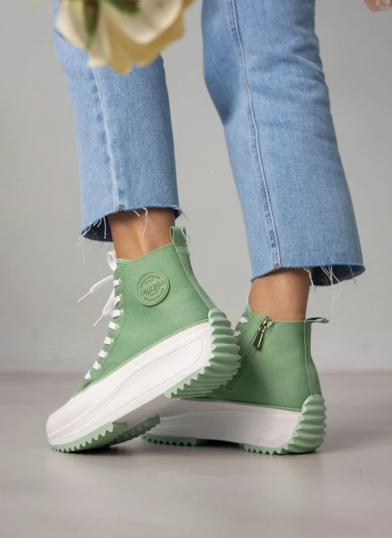 Sneakers μποτάκια πάνινα Refresh 170846 - Μέντα 4 Sneakers μποτάκια πάνινα Refresh 170846 - Μέντα - Image 4