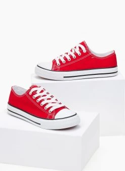 The Fashion Project Sneakers πάνινα Basic με κορδόνια - Κόκκινο 8 The Fashion Project Sneakers πάνινα Basic με κορδόνια - Κόκκινο -The Fashion Project κατάστημα sneakers panina basic me kordonia 100860 zlj1