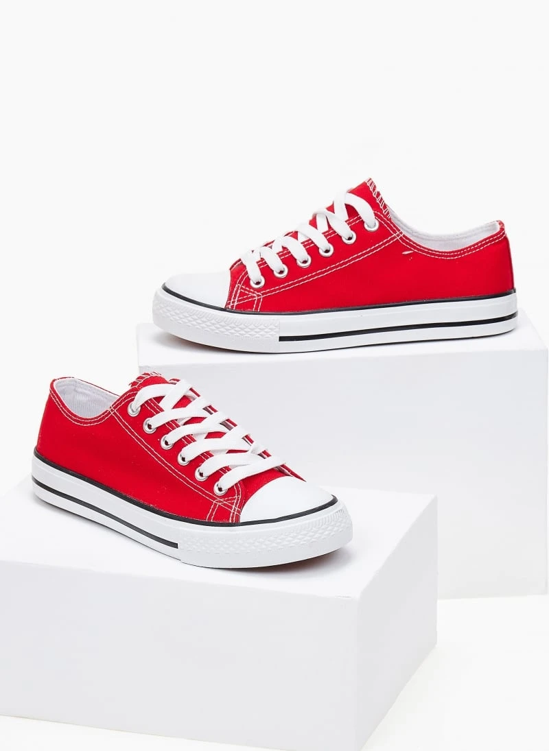 The Fashion Project Sneakers πάνινα Basic με κορδόνια - Κόκκινο 3 The Fashion Project Sneakers πάνινα Basic με κορδόνια - Κόκκινο - Image 3