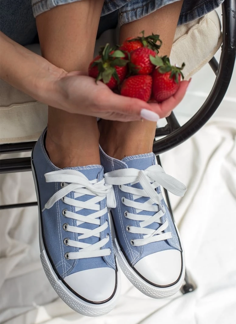 The Fashion Project Sneakers πάνινα Basic με κορδόνια - Γαλάζιο 1 The Fashion Project Sneakers πάνινα Basic με κορδόνια - Γαλάζιο