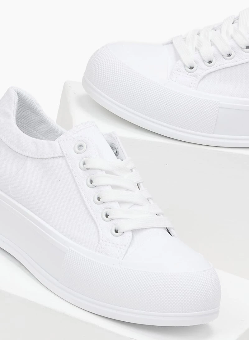 The Fashion Project Sneakers πάνινα με διπλή σόλα - Λευκό 3 The Fashion Project Sneakers πάνινα με διπλή σόλα - Λευκό - Image 3