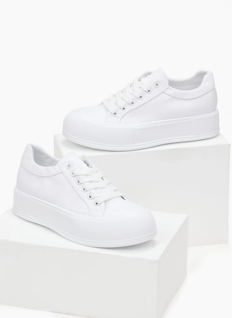 The Fashion Project Sneakers πάνινα με διπλή σόλα - Λευκό 5 The Fashion Project Sneakers πάνινα με διπλή σόλα - Λευκό - Image 5